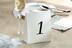 Table Number Tent Cards, White/Black, 5-in, 12-pk, for Birthday/Graduation/Wedding Front_Angled_Right