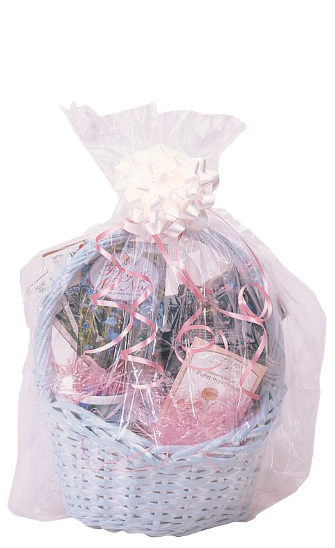 Sac pour panier en cellophane transparente Front_Flat