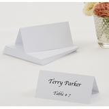 Name Table Place Cards, White, 50-pk, for Wedding/Anniversary Composite_or_Mixed