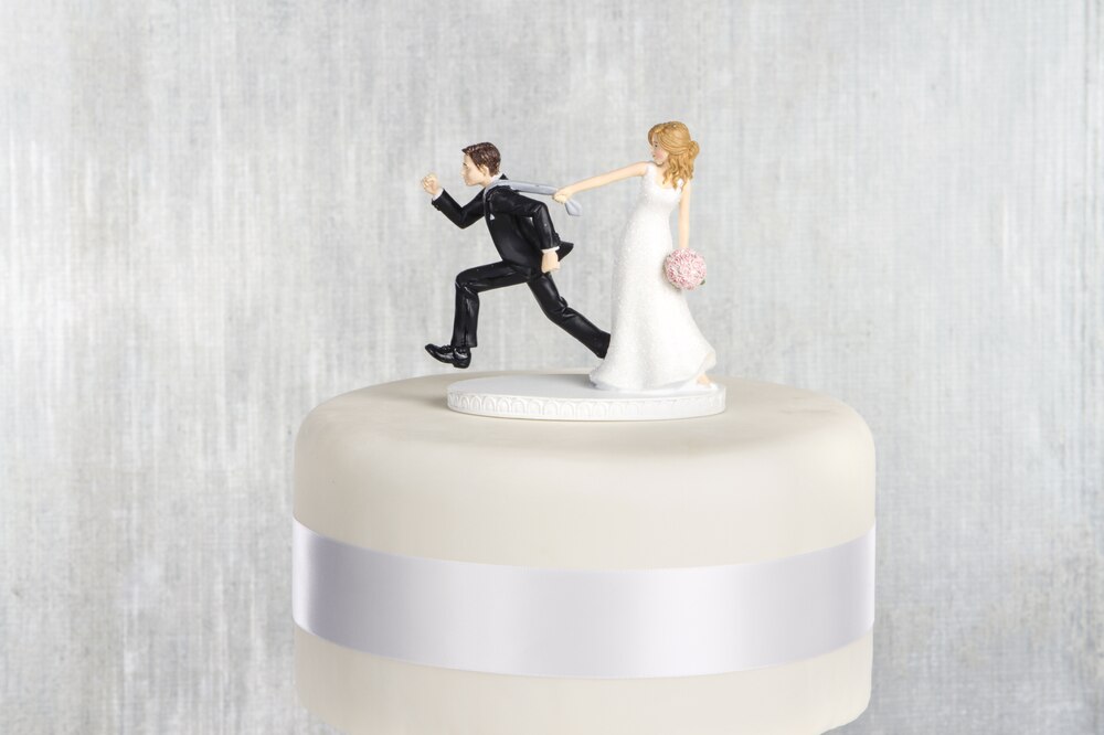 Hockey Lovers Wedding Cake Topper Funny Groom Engagement Shower Top skates stick 