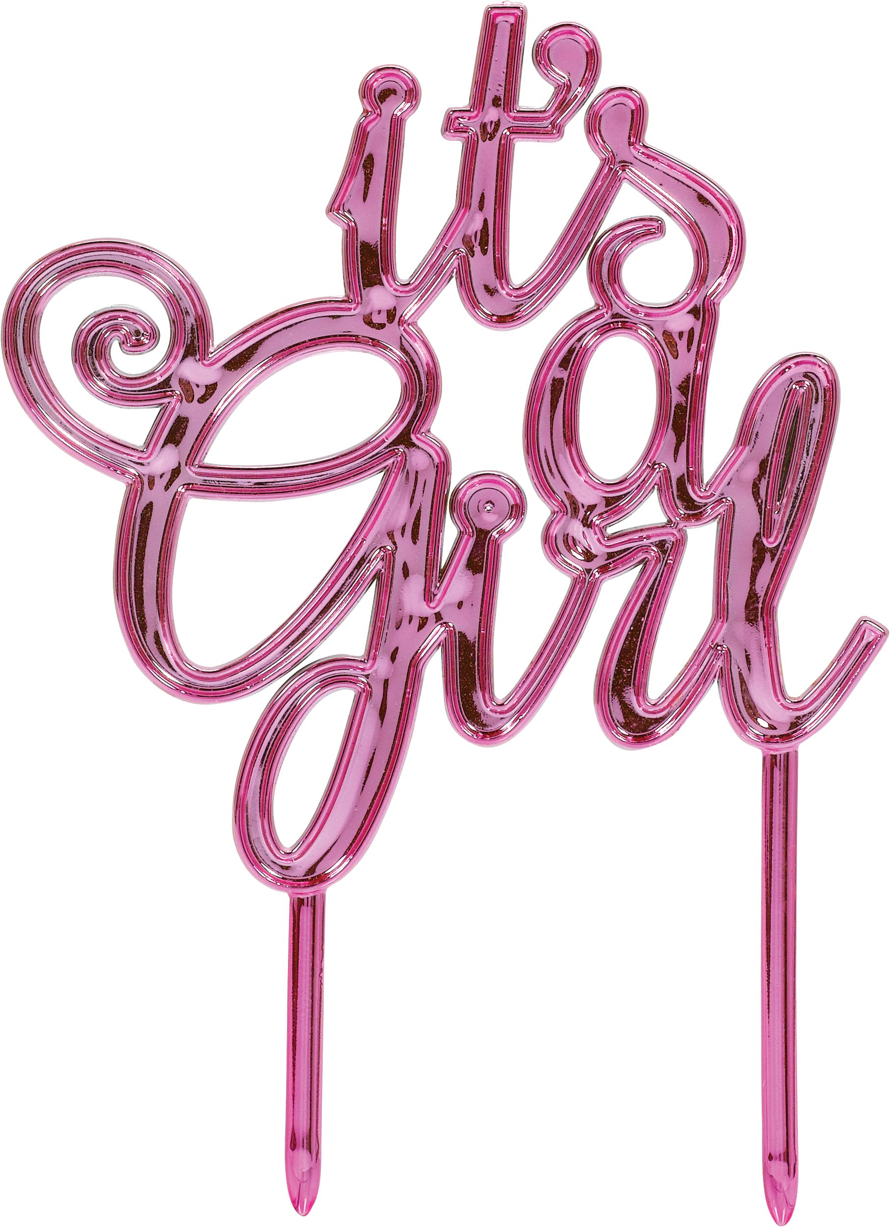 Décoration de gâteau «&nbsp;It's a Girl&nbsp;» Front_Flat