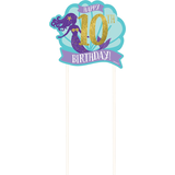 Customizable Wishful Mermaid Birthday Cake Topper Front_Flat