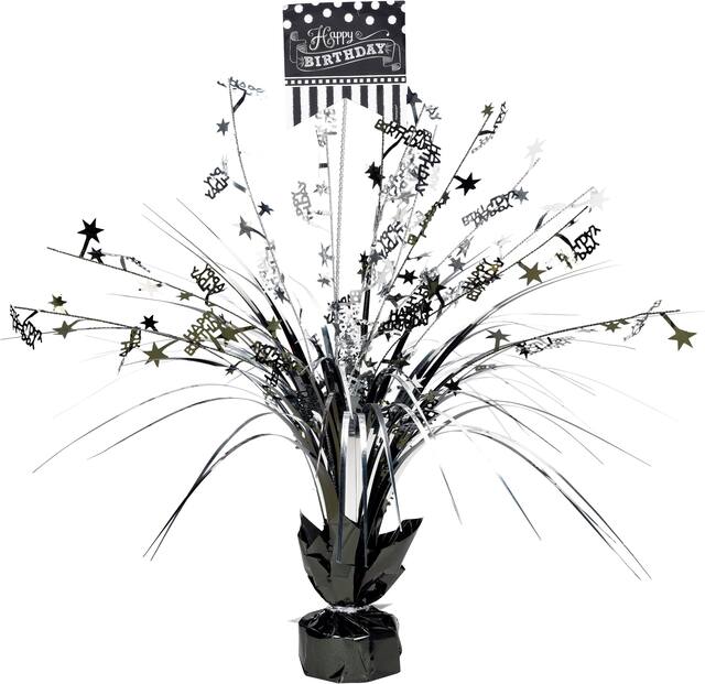 Centre de table en fontaine Happy Birthday Front_Flat