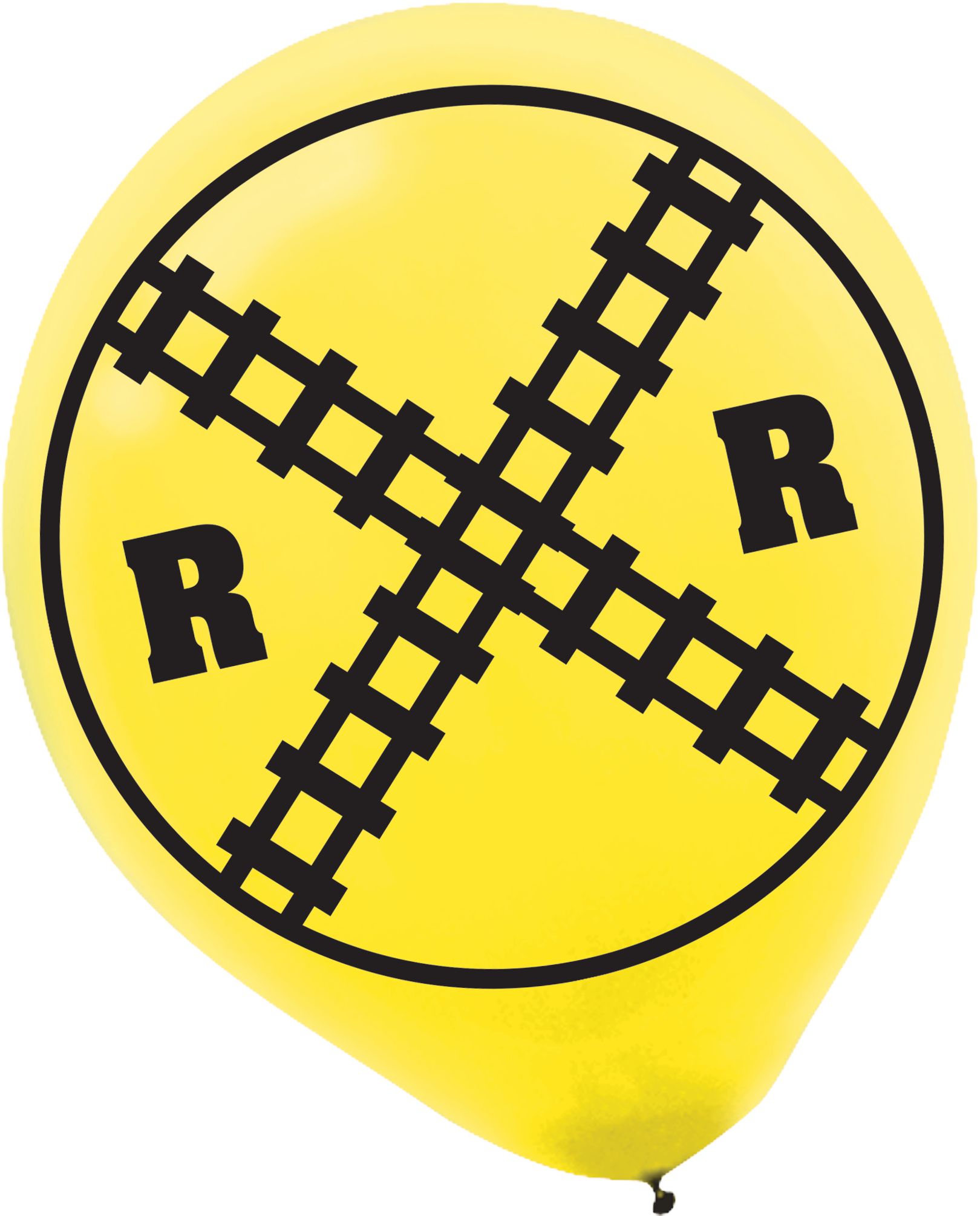 Train Birthday Party Latex Balloons, Red/Blue/Yellow, 6-pk Front_Flat