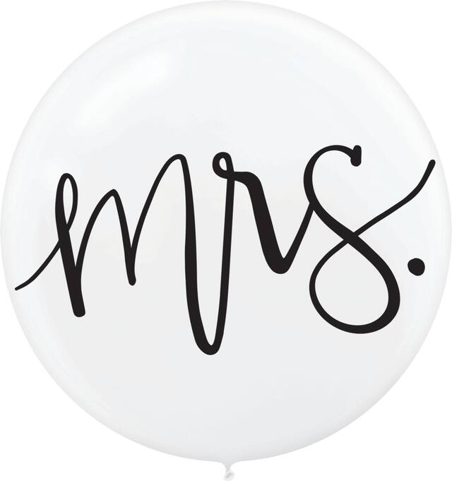 Mr. & Mrs. Wedding Balloons, 2-pc Front_Flat