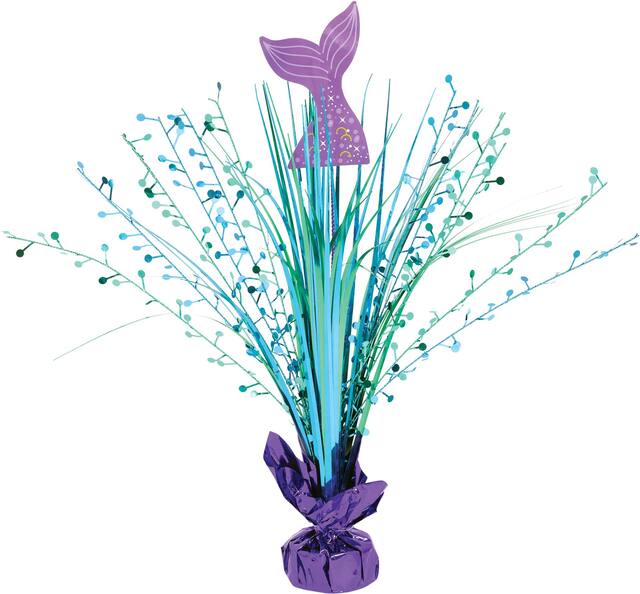 Wishful Mermaid Spray Birthday Party Centrepiece Front_Flat