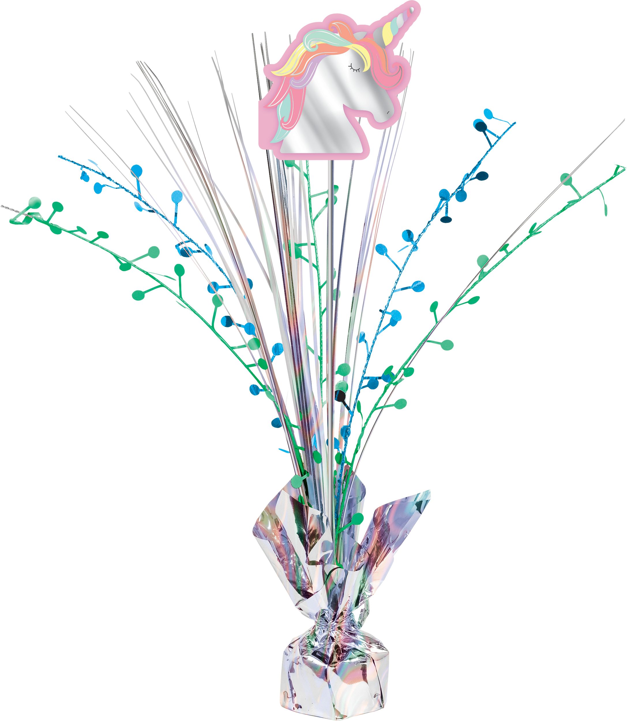 Magical Rainbow Unicorn Spray Centrepiece Front_Flat