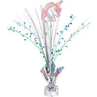 Centre de table en gerbe licorne arc-en-ciel magique Front_Flat