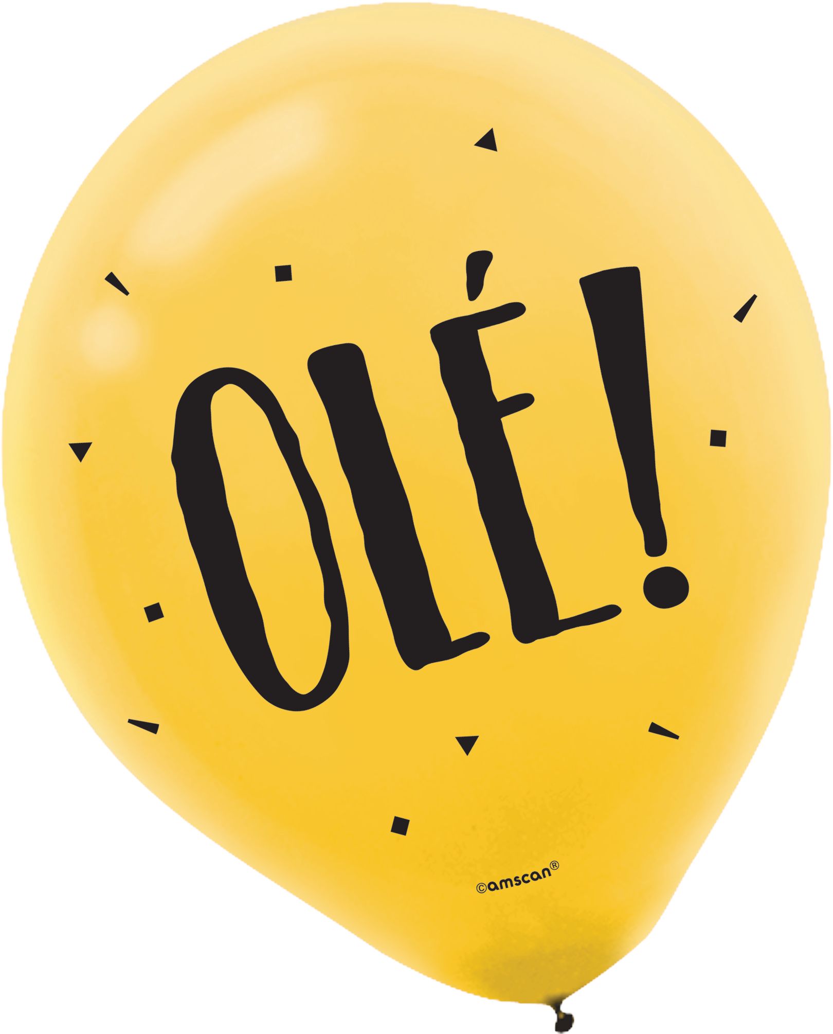 Fiesta "Taco 'Bout A Party" Round Latex Balloons, Blue/Red/Yellow, 12-in, 15-pk, for Fiesta/Cinco de Mayo Front_Flat