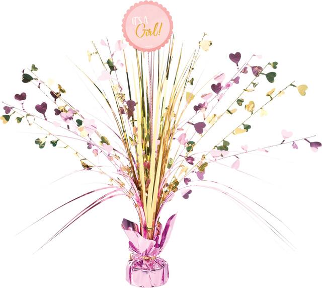 Centre de table en fontaine métallique It's a Girl Front_Flat