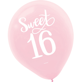 Sweet 16 Balloons, 15-pk Front_Flat