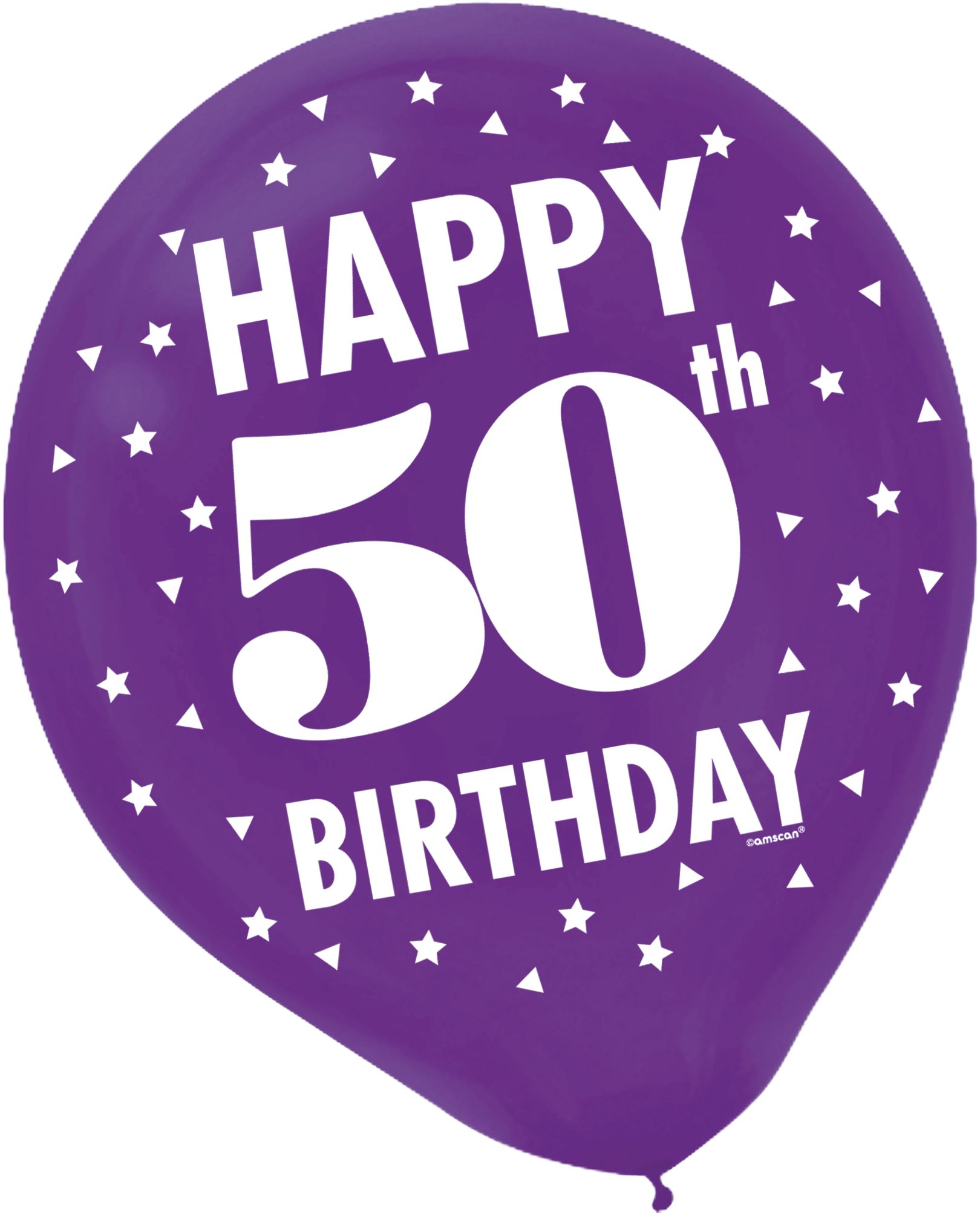 Here's to 50 Birthday Balloons, 15-pk Front_Flat