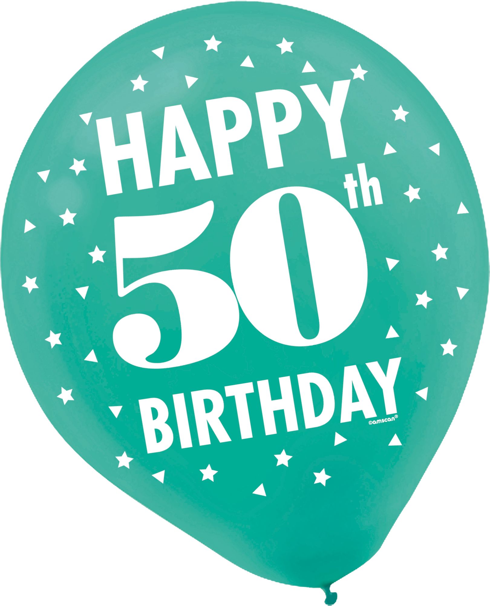 Here's to 50 Birthday Balloons, 15-pk Front_Flat