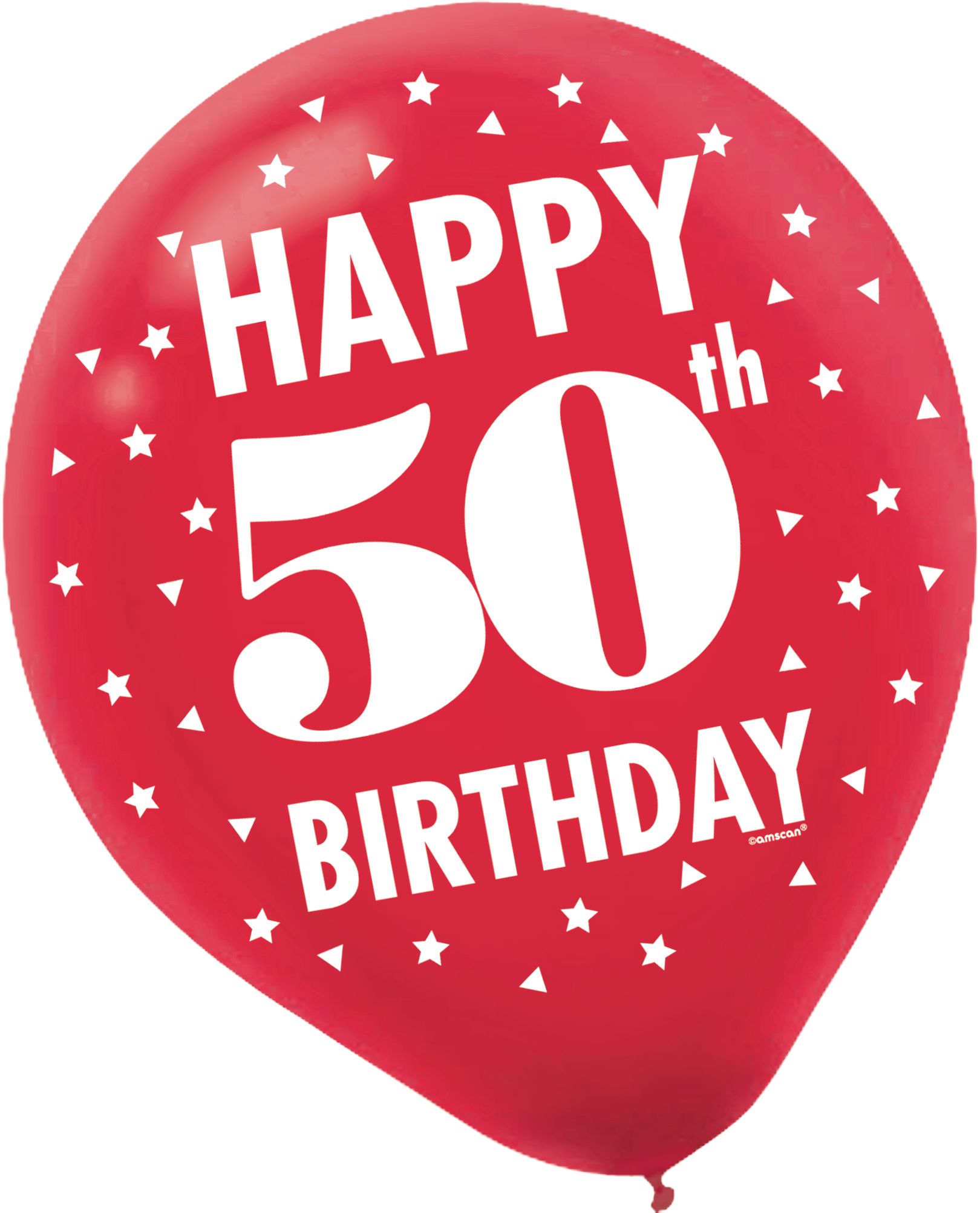 Here's to 50 Birthday Balloons, 15-pk Front_Flat