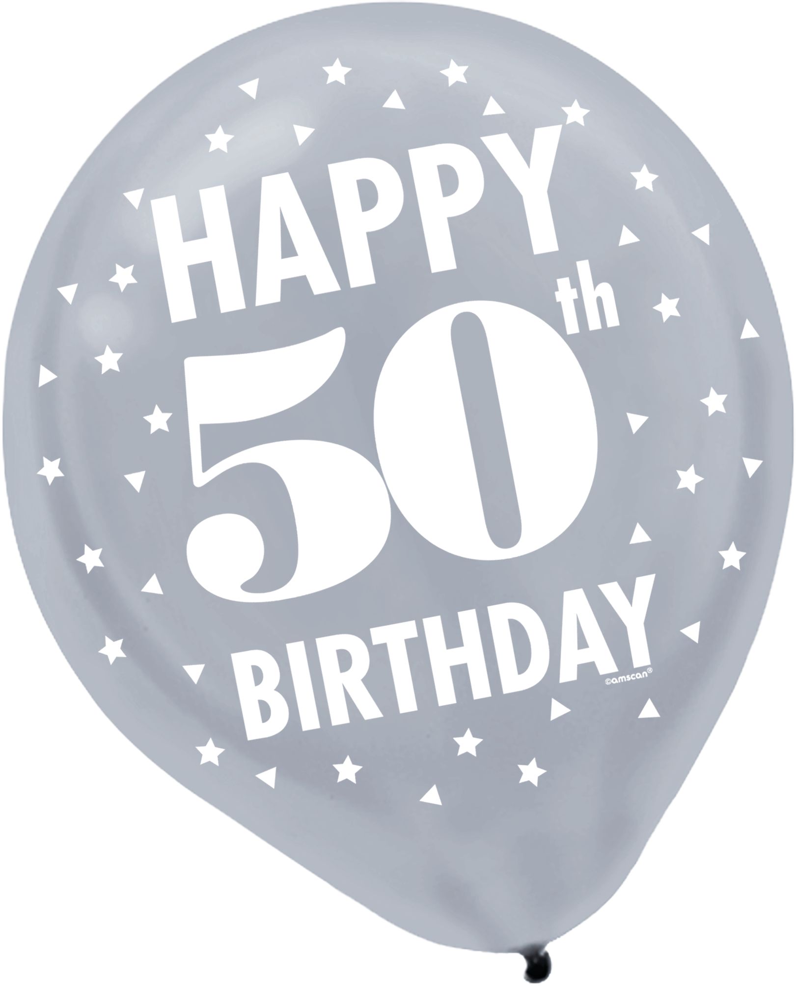 Here's to 50 Birthday Balloons, 15-pk Front_Flat