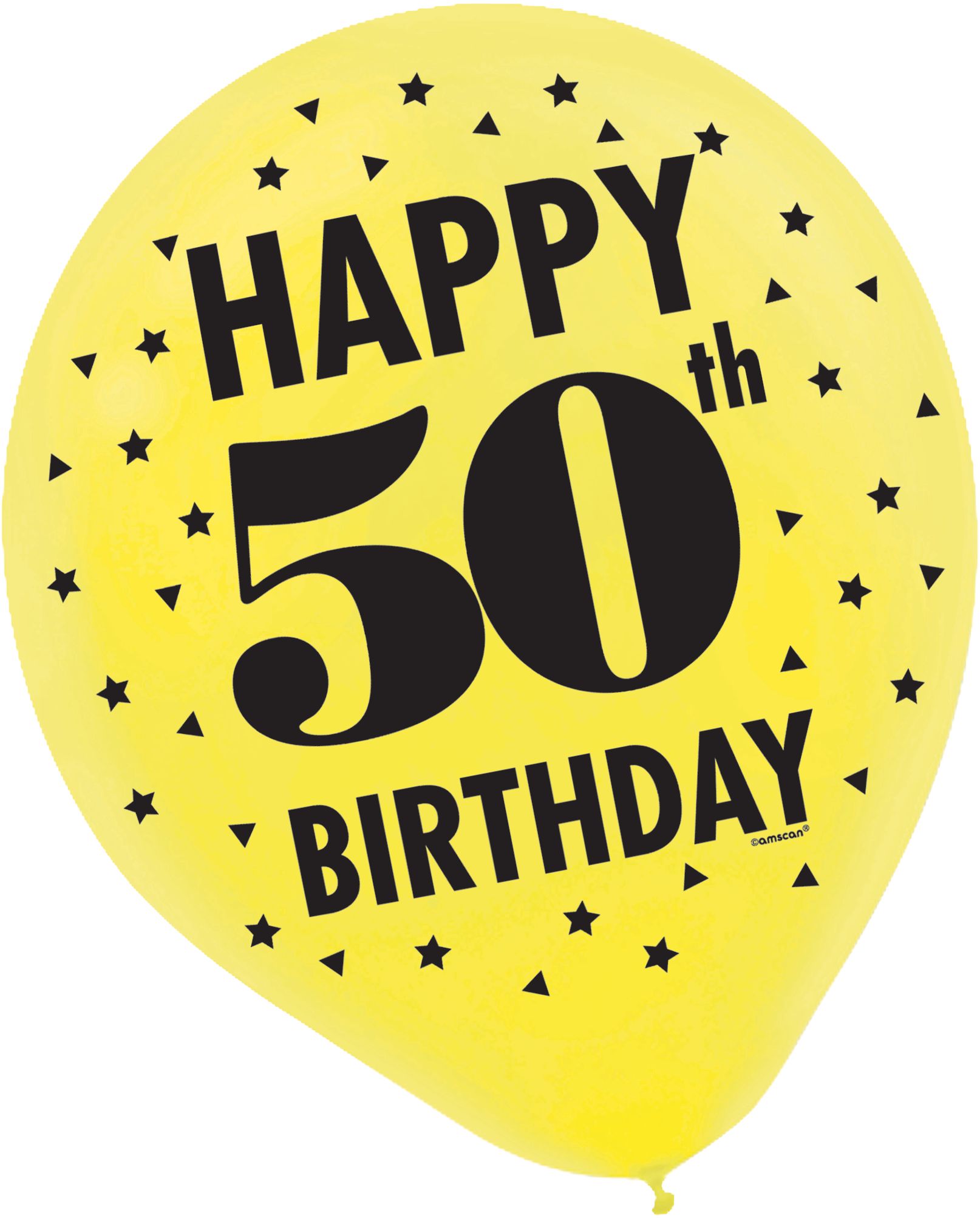 Here's to 50 Birthday Balloons, 15-pk Front_Flat