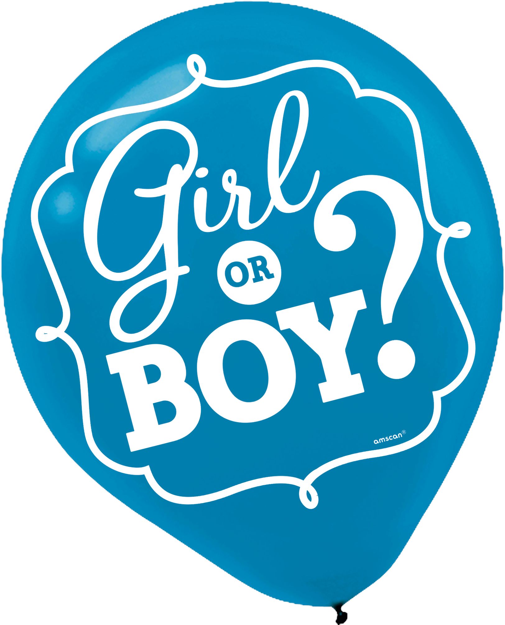 Girl or Boy Gender Reveal Balloons, 15-pk Front_Flat