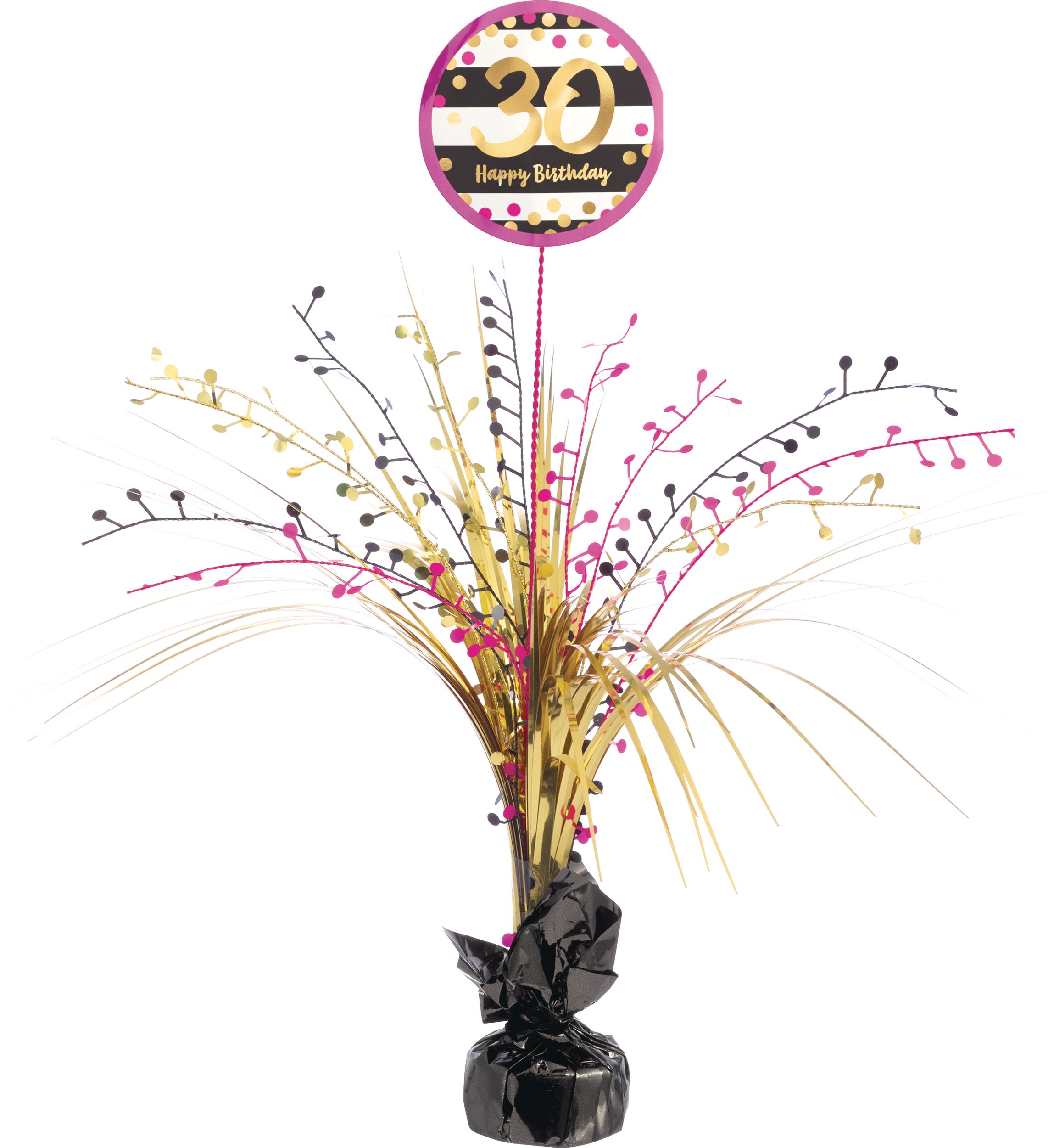 30th Birthday Spray Centerpiece Front_Flat