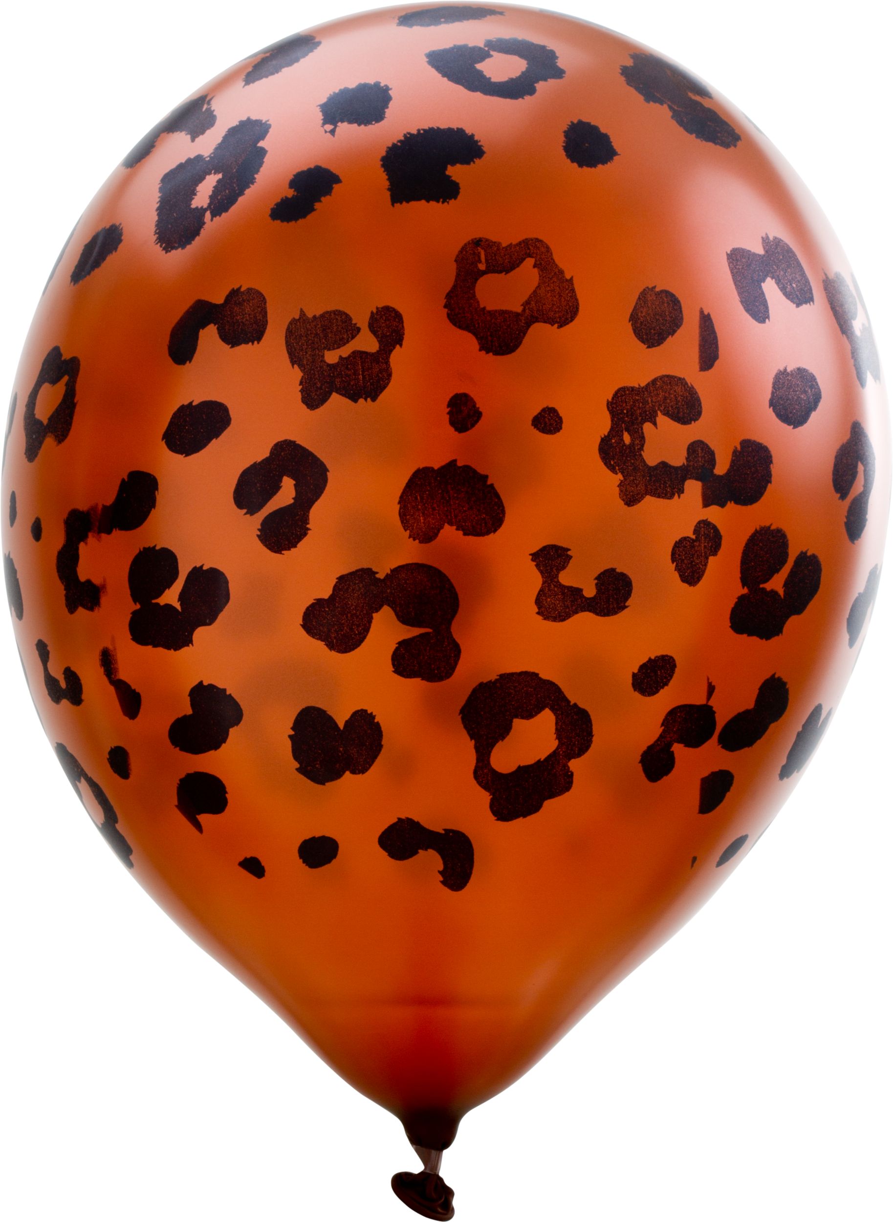 Zebra/Tiger/Cheetah Round Pearl Latex Balloons, Orange/Black/White, Animal Print, 12-in, 20-pk, for Birthday Party Front_Flat