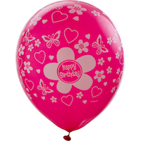 Bright Flower Birthday Balloons, 20-pk Front_Flat