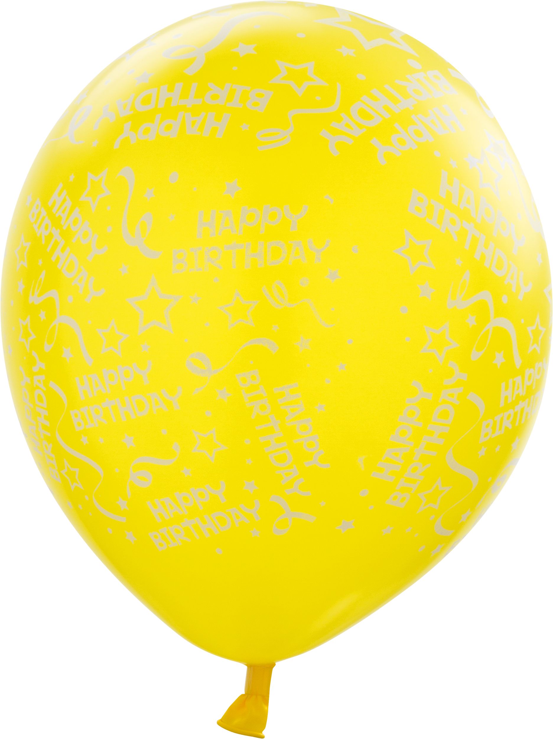 "Happy Birthday" Round Latex Balloons, Pink/Green/Blue/Yellow/Orange, Confetti, 12-in, 20-pk, for Birthday Party Front_Flat
