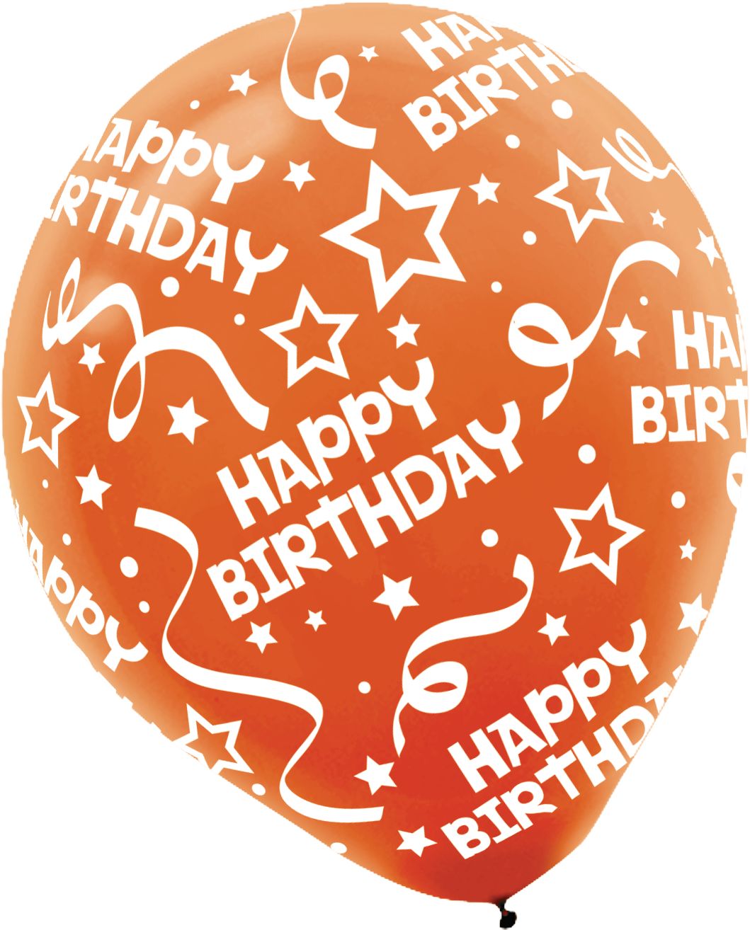 "Happy Birthday" Round Latex Balloons, Pink/Green/Blue/Yellow/Orange, Confetti, 12-in, 20-pk, for Birthday Party Front_Flat