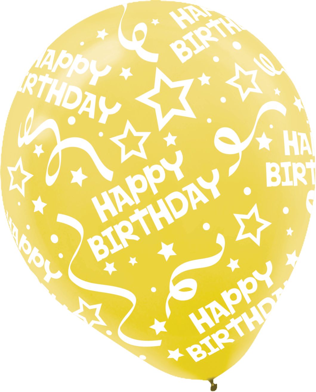 "Happy Birthday" Round Latex Balloons, Pink/Green/Blue/Yellow/Orange, Confetti, 12-in, 20-pk, for Birthday Party Front_Flat