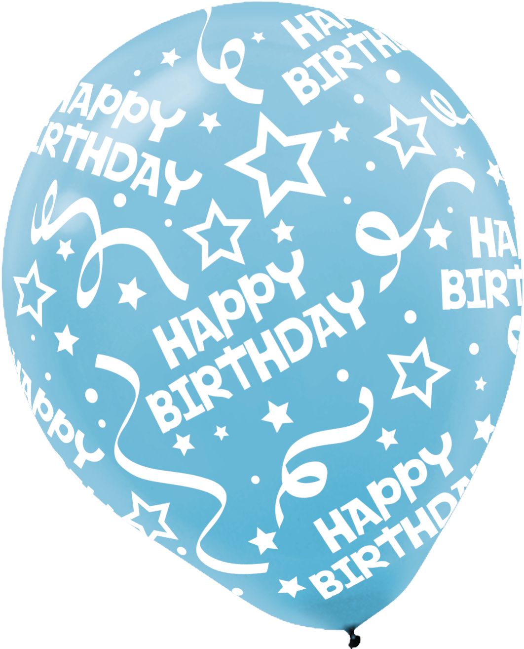 "Happy Birthday" Round Latex Balloons, Pink/Green/Blue/Yellow/Orange, Confetti, 12-in, 20-pk, for Birthday Party Front_Flat