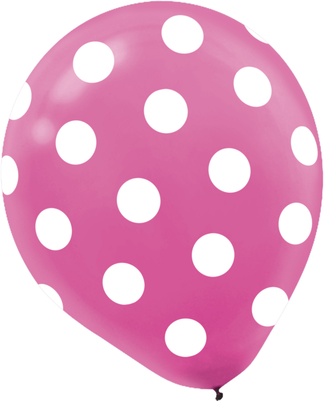 Polka Dot Latex Balloons, 6ct, 12in Canadian Tire