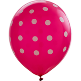 Polka Dot Latex Balloons, 6-ct, 12-in Front_Flat