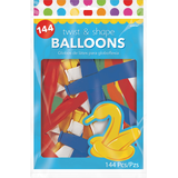Ballons en latex à sculpter animal, multicolore, 11 po, paq. 144, pour fête d'anniversaire Front_Flat