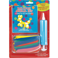 Trousse de ballons en latex à sculpter animal avec pompe et livre, multicolore, 11 po, paq. 40, pour fête d'anniversaire