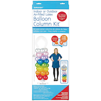 Balloon Column Kit Stand, Clear, 7.5-ft, 23-pk, for Birthday/New Year's Eve/Graduation/Baby Shower/Wedding/Halloween