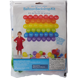 Balloon Grid Backdrop Kit Stand, Clear, 4-ft, 47-pk, for Birthday/New Year's Eve/Graduation/Baby Shower/Wedding/Halloween Front_Flat