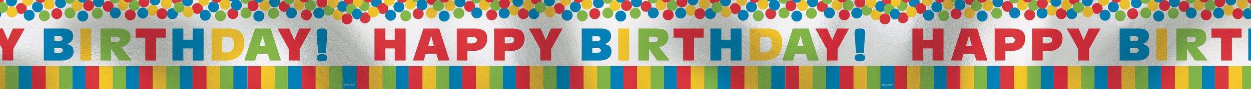 Metallic Rainbow Birthday Banner Front_Flat