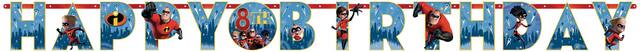 Disney Incredibles 2 Jumbo Add-An-Age Letter Birthday Party Banner Decoration, 10-ft Front_Flat