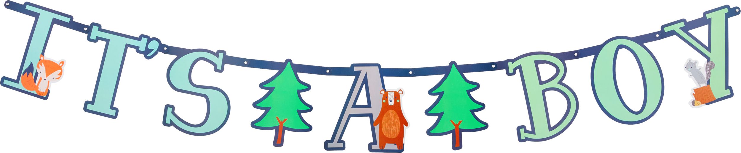 Can Bearly Wait Jumbo Letter Banner with Mini Banner Front_Flat