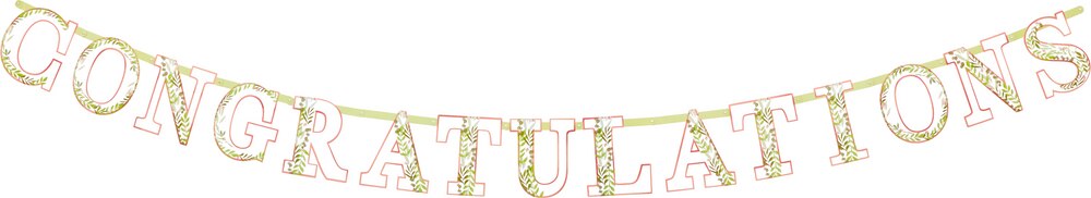 Banderole Lettering Banderole géante à lettres à motif floral avec mini banderole, 2 pièces ...