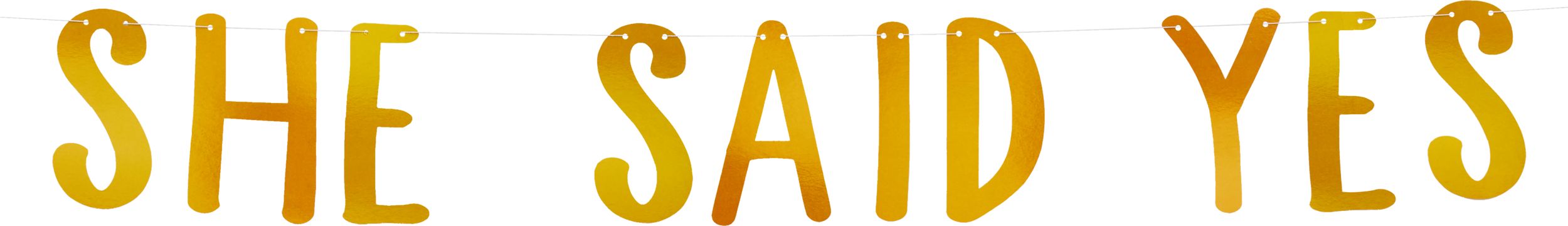 Mint to Be "Miss to Mrs She Said Yes" Hanging Garland Banner Decoration, Mint/Gold, Floral Greenery, 11-ft, 2-pk, for Wedding/Engagement/Bridal Shower Front_Flat