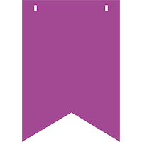 Ens. banderole à fanions personnalisable Signes des temps Front_Flat