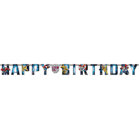 Transformers Jumbo Add-An-Age Birthday Party Banner, 10-ft Front_Flat