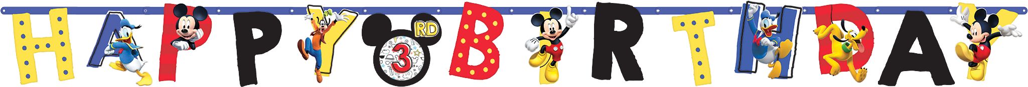 Mickey Mouse Birthday Banner Kit Front_Flat