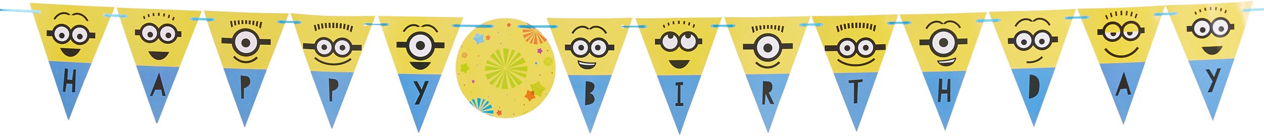 Despicable Me Minion Jumbo Add-An-Age Letter Birthday Banner, 10-ft Front_Flat