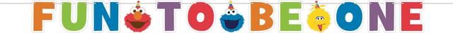 Sesame Street Elmo Birthday Party Banner Decoration Kit, 2-pc Front_Flat