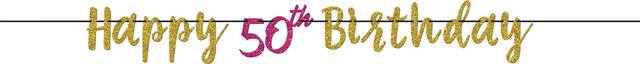Glitter 50th Birthday Letter Banner Front_Flat