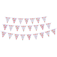 Floral Baby "It's a Girl" Pennant Hanging Garland Banner Decoration, Pink/Blue, 15-ft, 24-pk, for Baby Shower