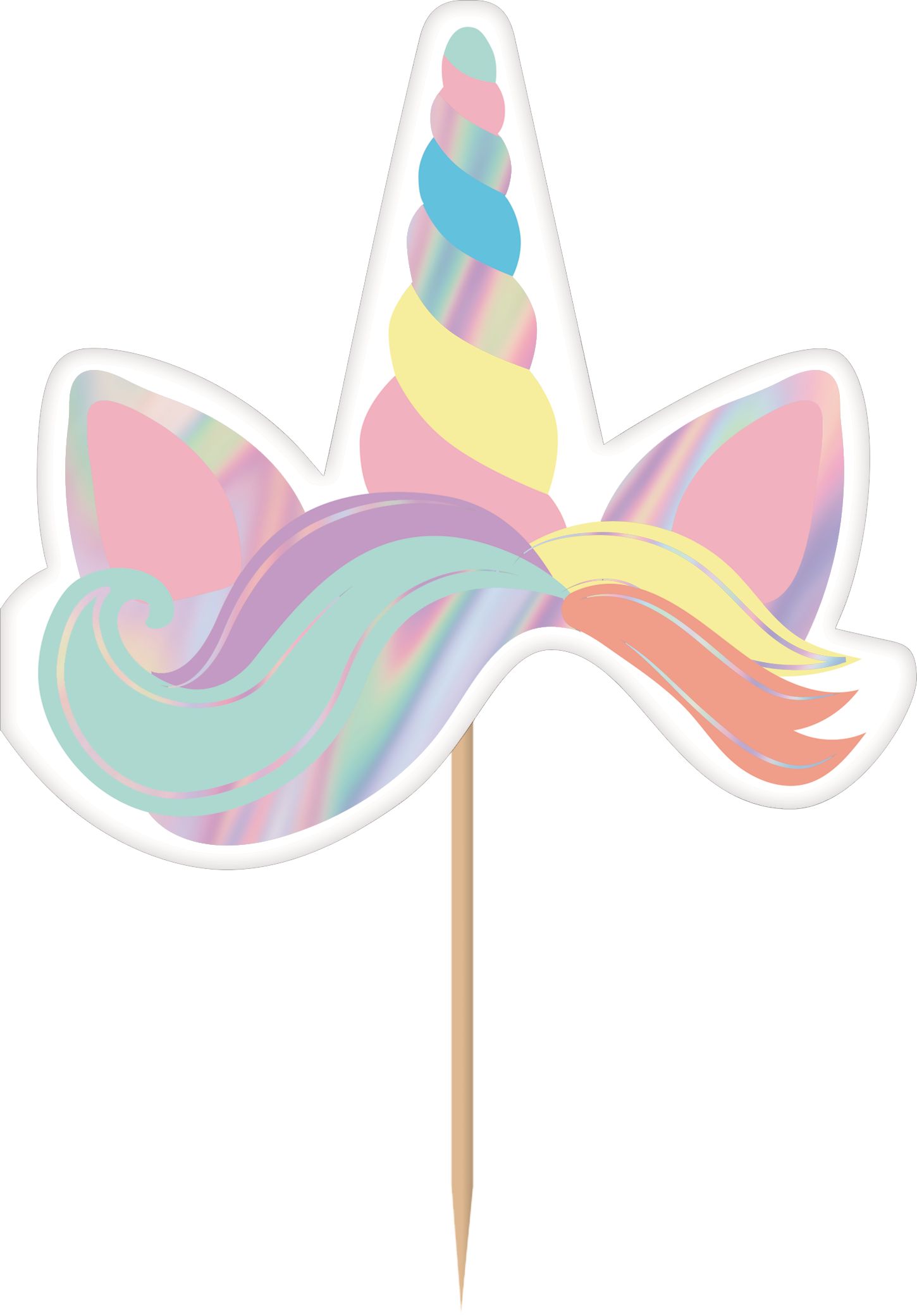 Magical Rainbow Birthday Party Cupcake Kit for 24 Front_Flat