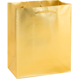 Paper Gift Bag, Gold, 9.5-in, for Birthday/Wedding/Anniversary Front_Angled_Right