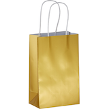 Paper Kraft Gift Bags, Assorted Colours, 8-in, 10-pk, for Birthday/Wedding/Anniversary Front_Angled_Right