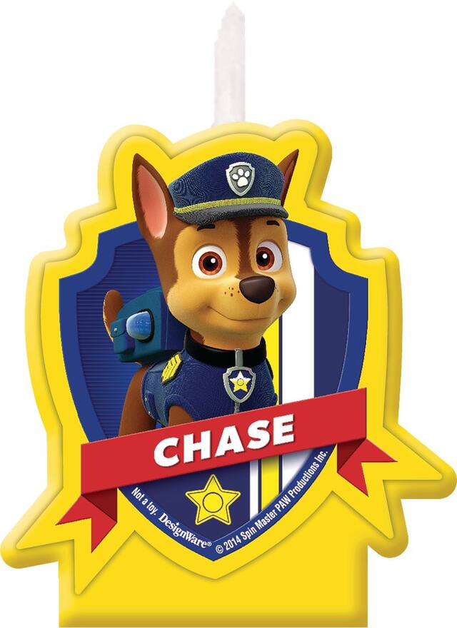 Bougies d'anniversaire Pat'Patrouille, paq. 4 Front_Flat